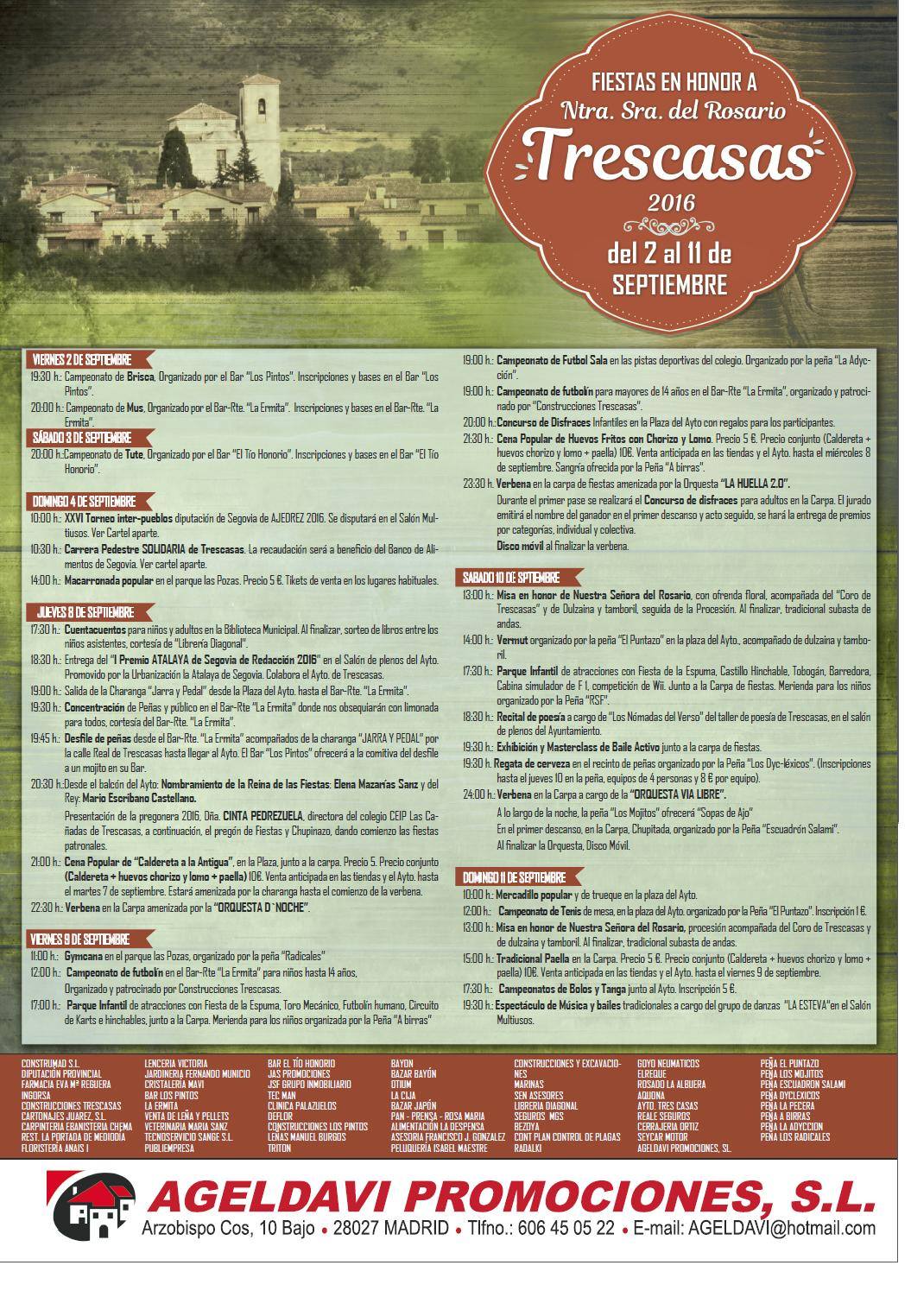 Fiestas en honor a Nuestra Señora del Rosario 2016 Trescasas